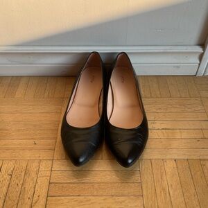 Point-Toe Leather Flats